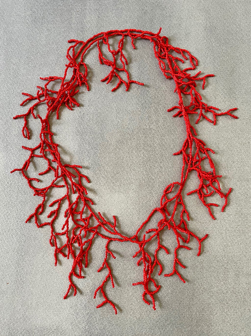 "Coral Branch" Beaded Necklace