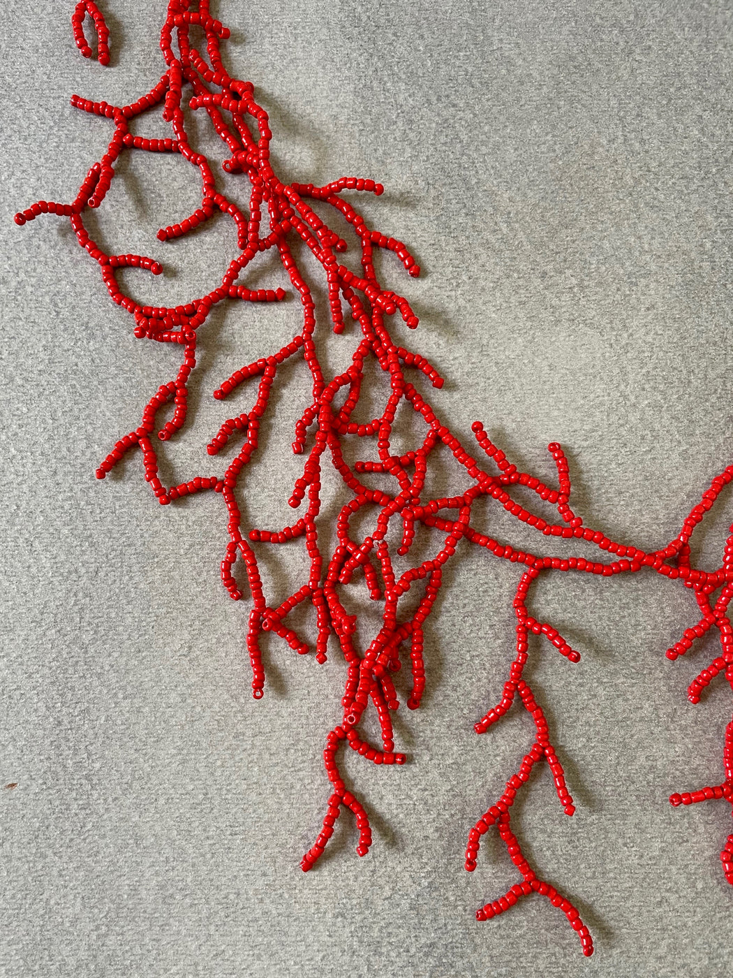 "Coral Branch" Beaded Necklace