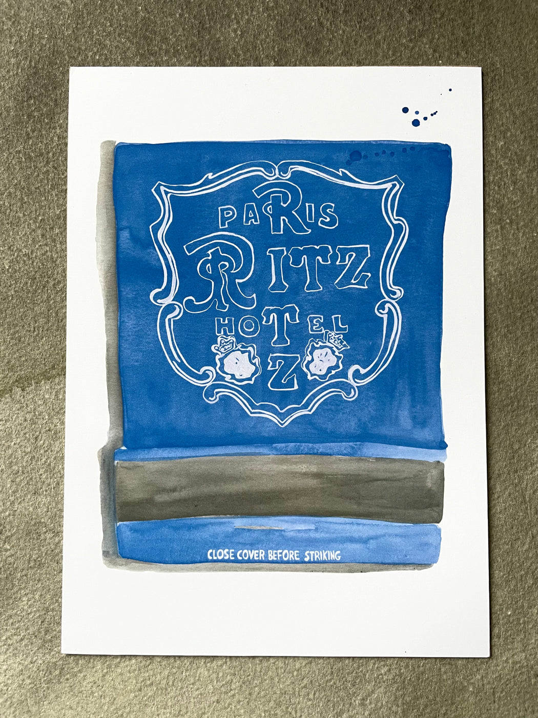 "The Ritz" Matchbook Watercolor Print by Jessica Rowe