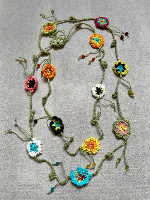 "Daisy Chain" Crocheted Necklace