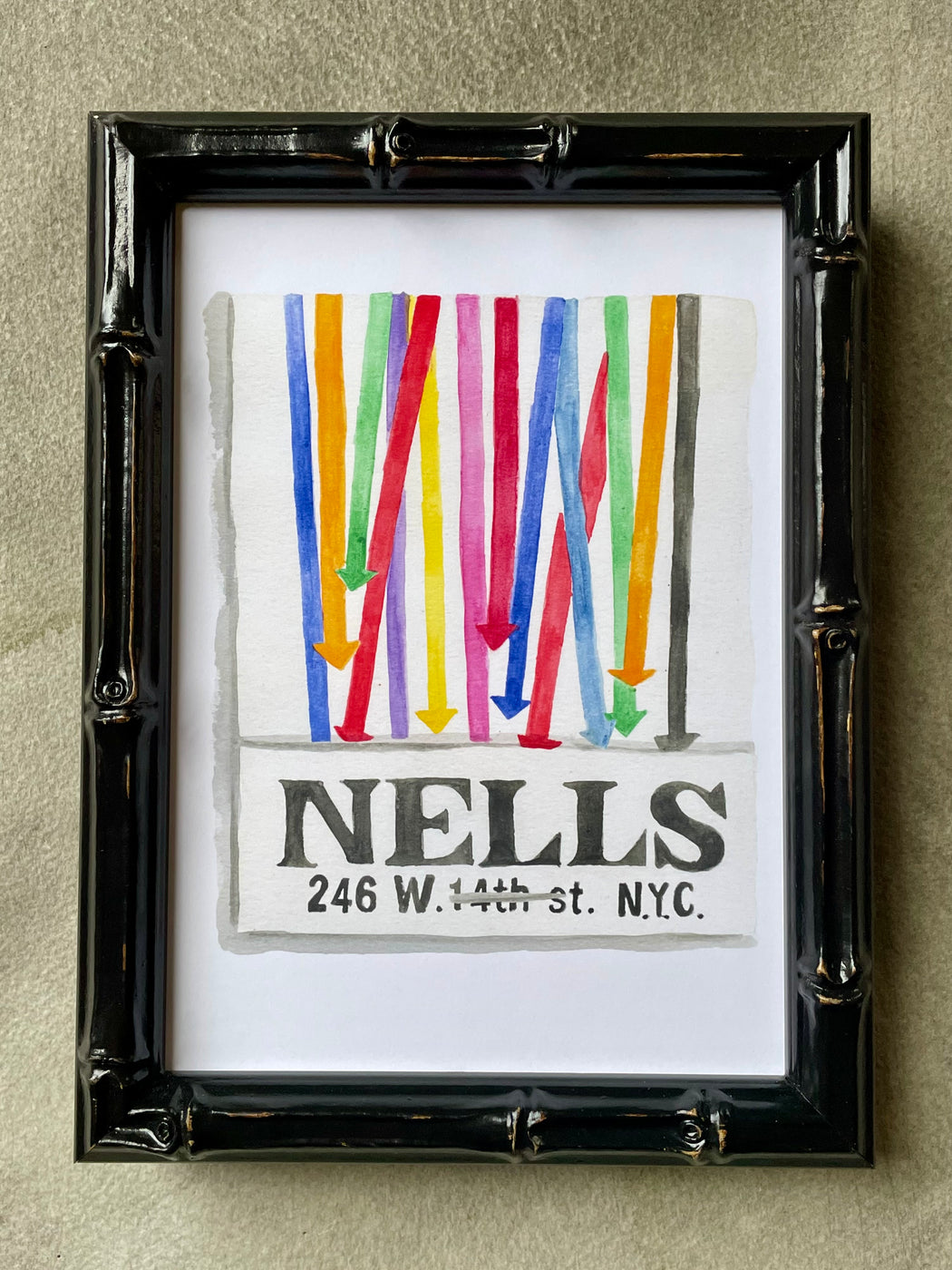 "Nells" Matchbook Watercolor Print by Jessica Rowe