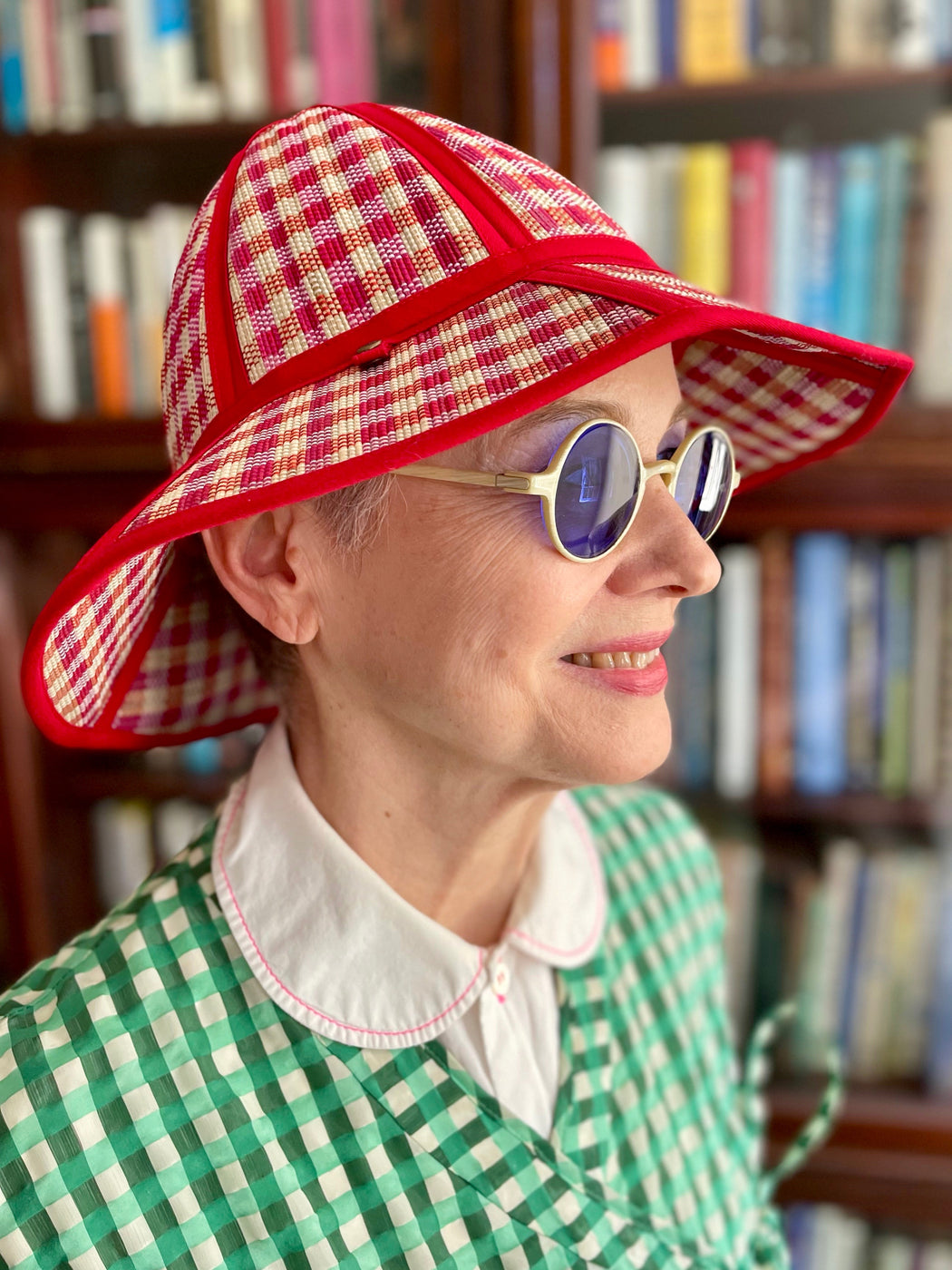 Lorna Murray Folding "Copenhagen" Hat - Red Check