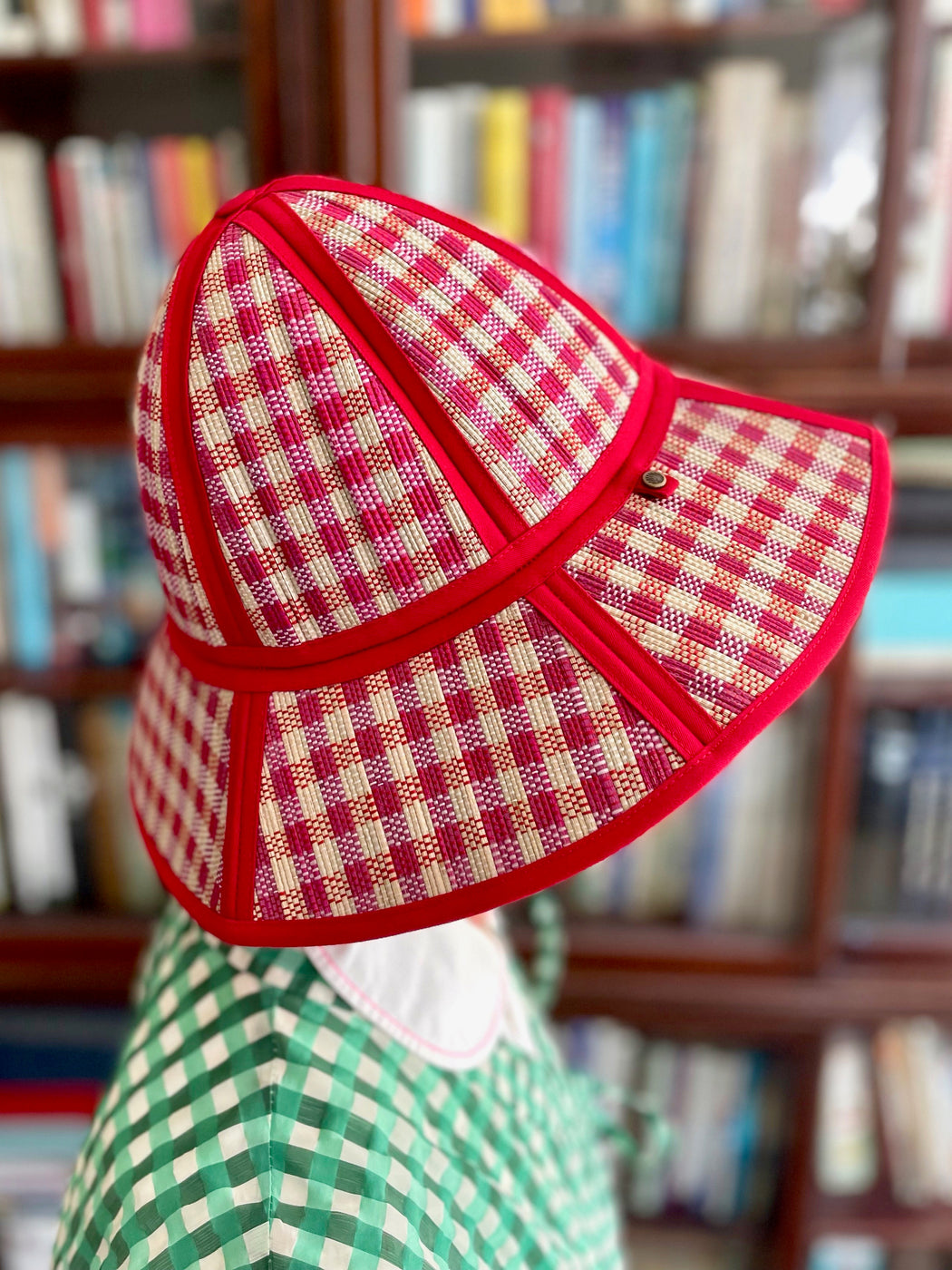 Lorna Murray Folding "Copenhagen" Hat - Red Check