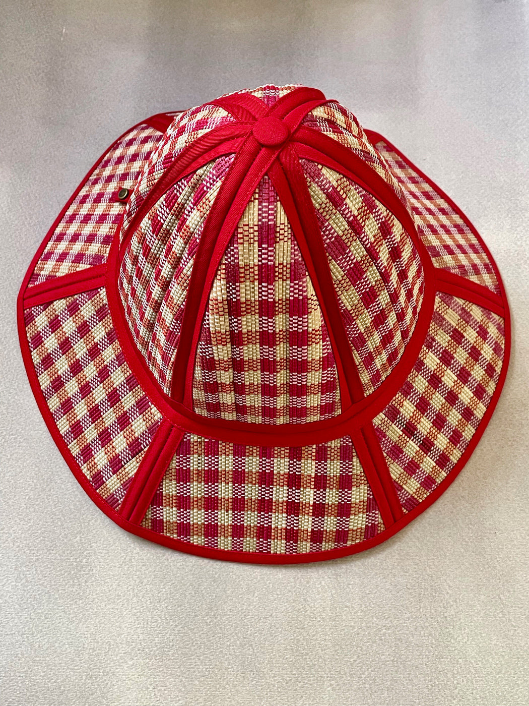 Lorna Murray Folding "Copenhagen" Hat - Red Check