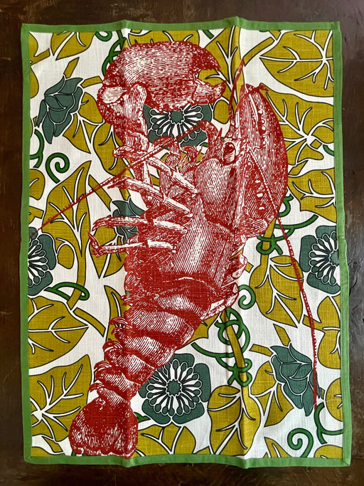 "Lobster" Piped Tea Towel by Thomas Paul