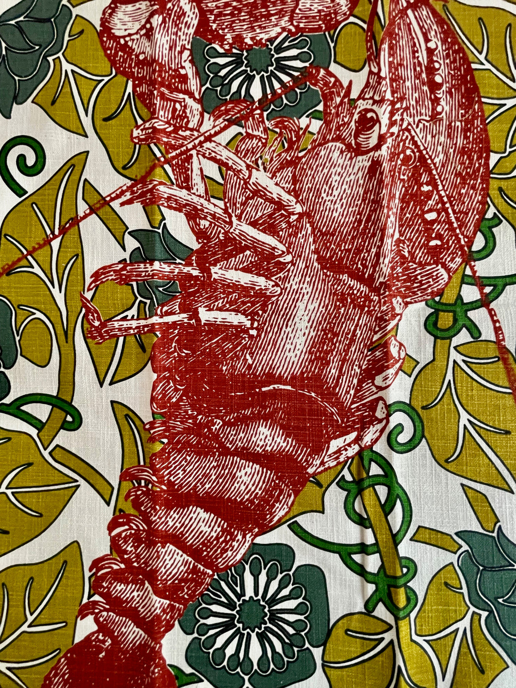 "Lobster" Piped Tea Towel by Thomas Paul