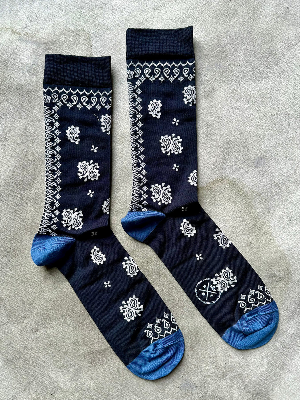 Royalties Paris Socks for Men - Black Bandana