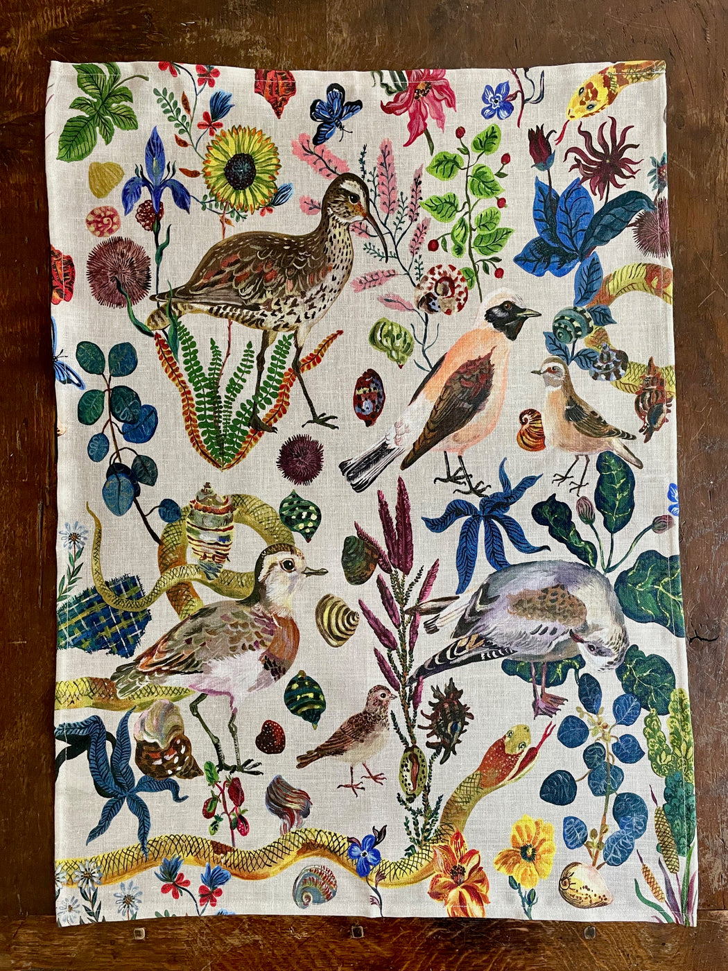 Nathalie Lete "Birds" Linen Tea Towel