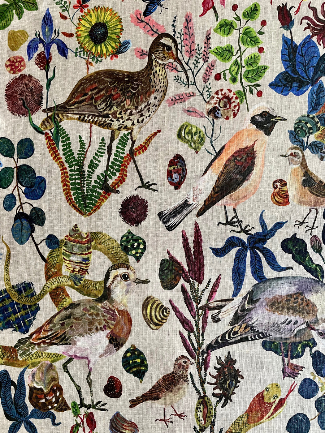 Nathalie Lete "Birds" Linen Tea Towel