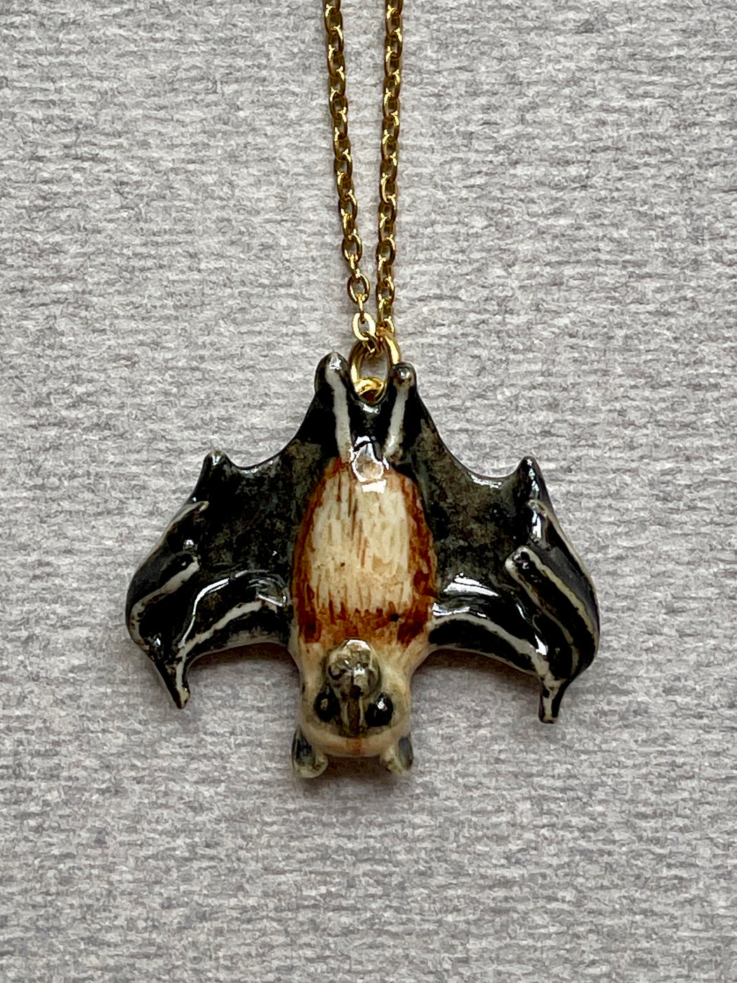 Porcelain "Fruit Bat" Pendant by Camp Hollow
