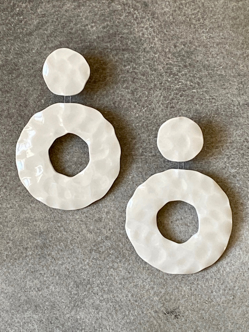 Jenna Vandan Brink White Ceramic Earrings