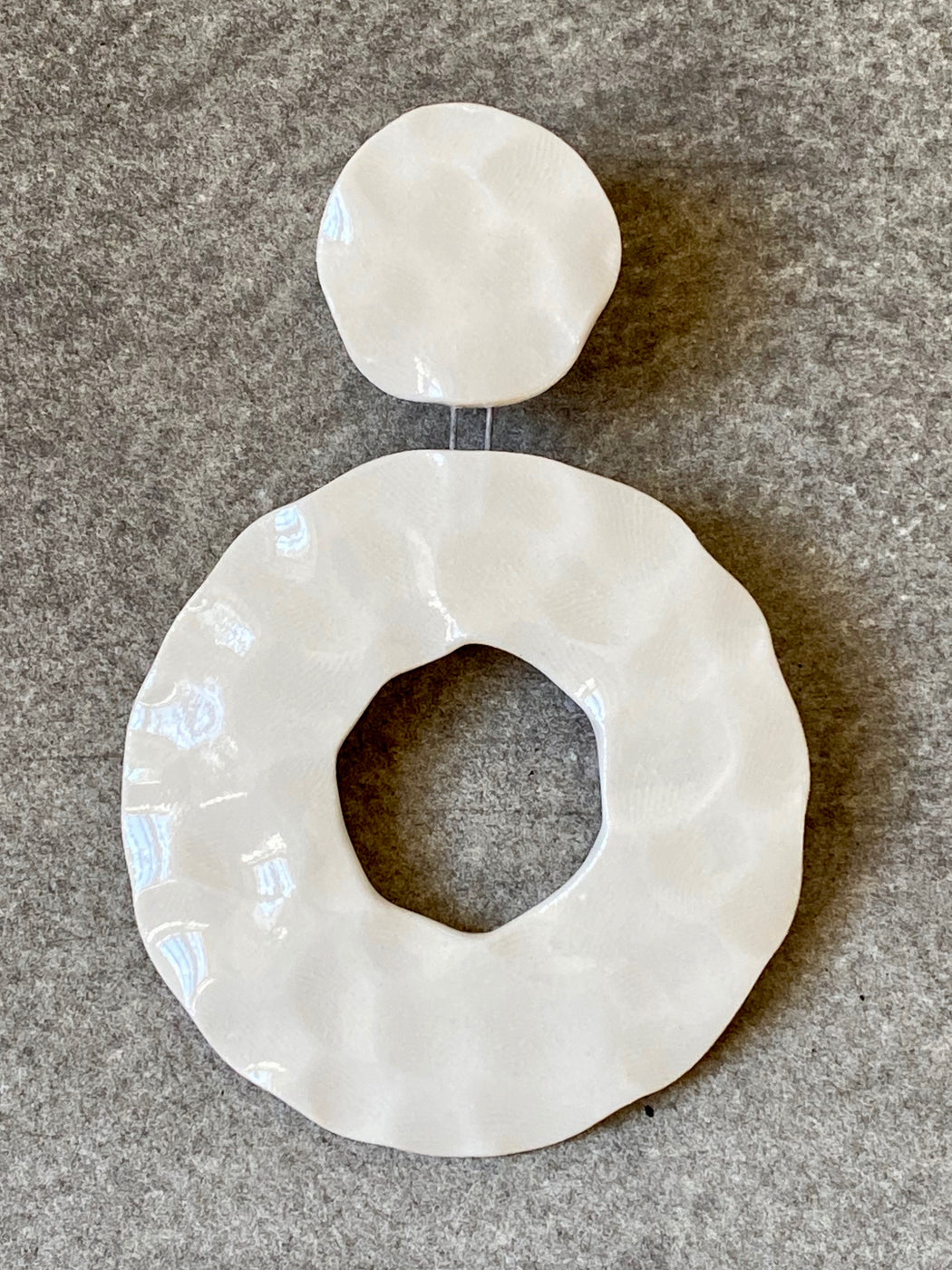 Jenna Vandan Brink White Ceramic Earrings