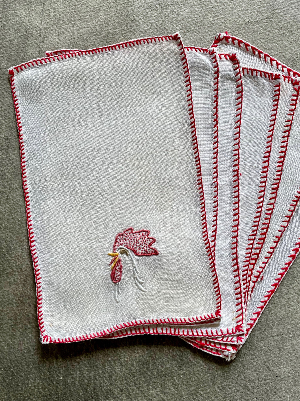 Vintage Cocktail Napkins - Cocks