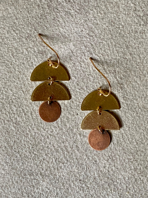 Melissa Jenkins "Hopeful Horizons" Earrings - Small with Copper