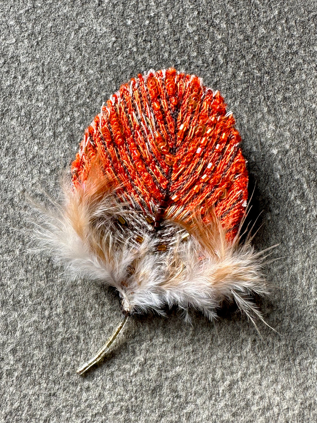 "Parrot Feather" Brooch by Trovelore