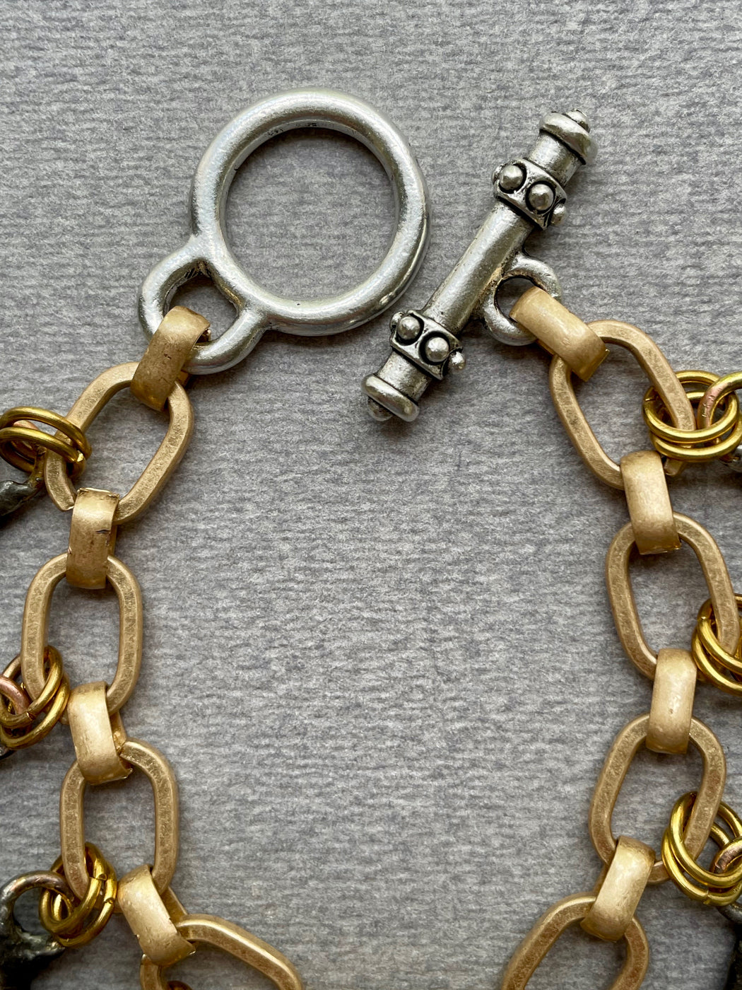 Vintage "Soldered Cross & Pearls" Bracelet by Meredith Waterstraat