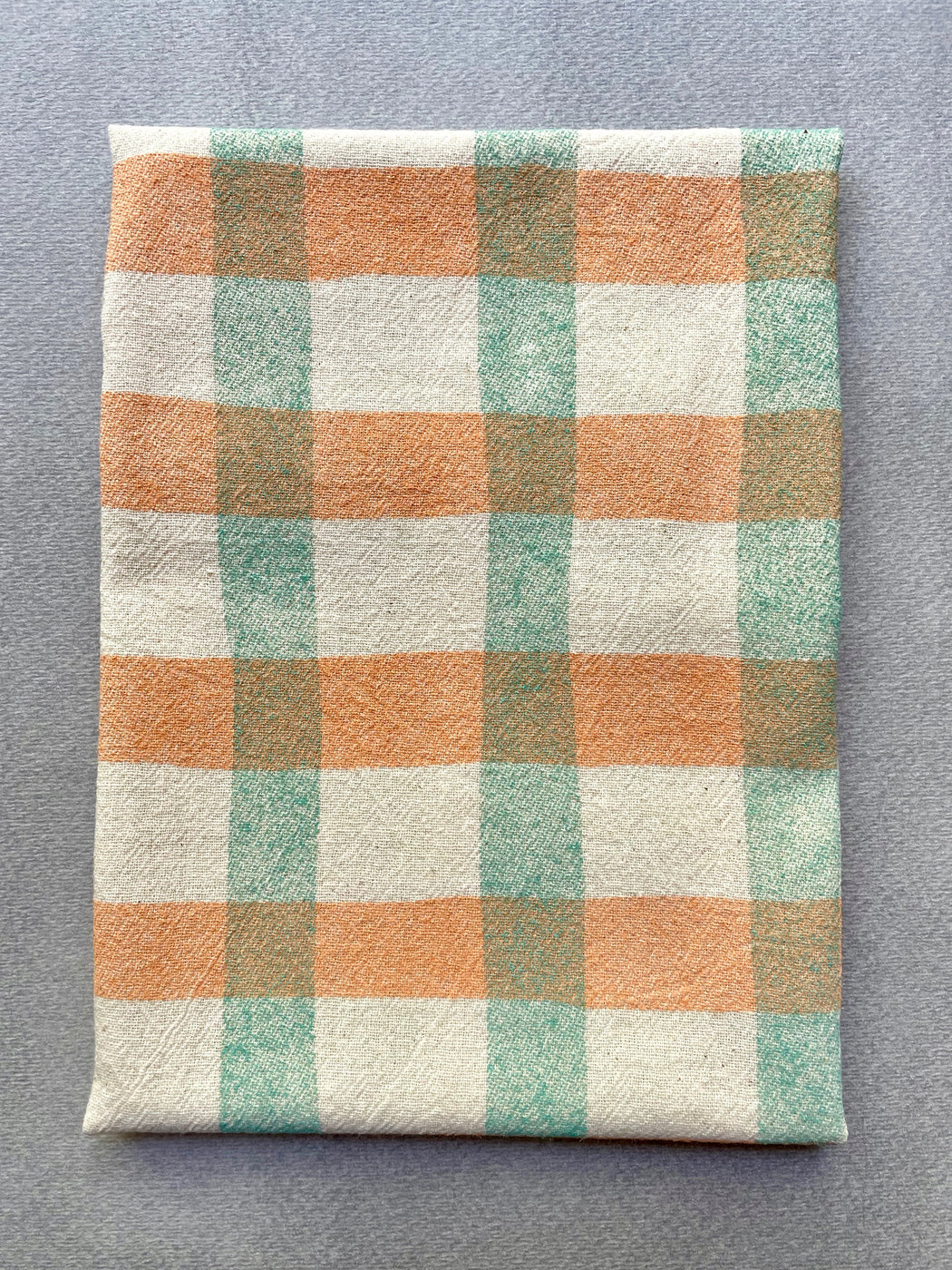 "Picnic" Tea Towel - Terra Cotta and Teal