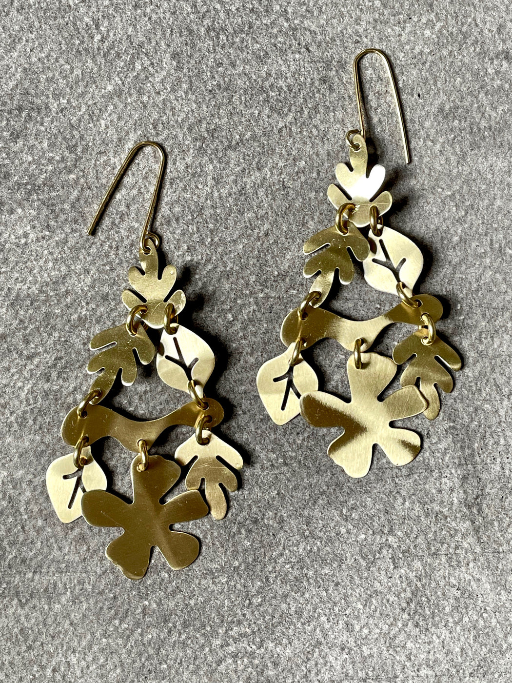 Sibilia "Botanical Cascade" Brass Earrings
