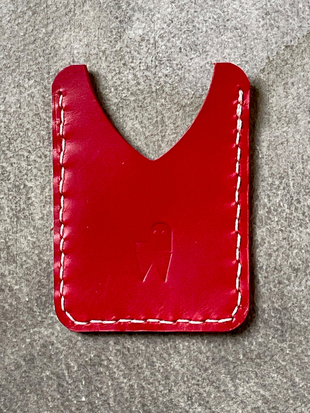 Red Leather Card Case by Pike Leather