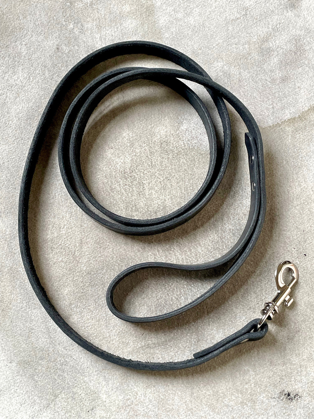 Black Leather Dog Leash by Pike Leather