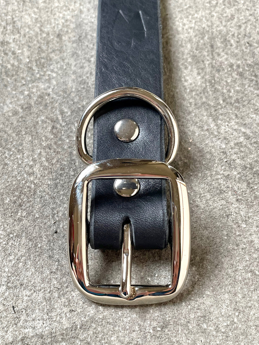 Black Leather Dog Collar by Pike Leather