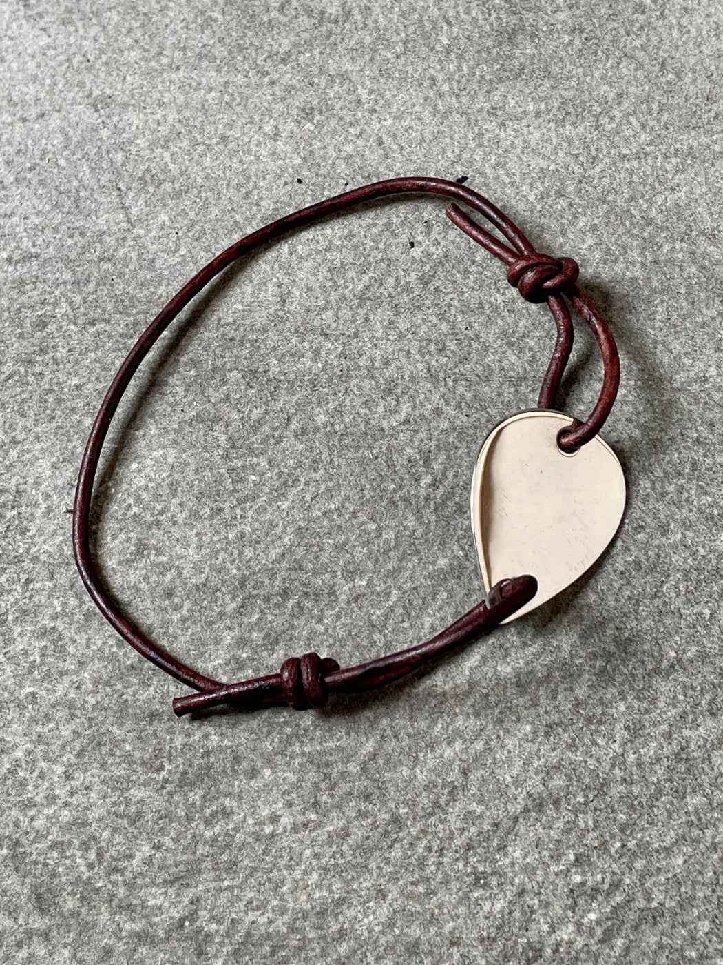 Guitar Pick Bracelet - Brown Leather