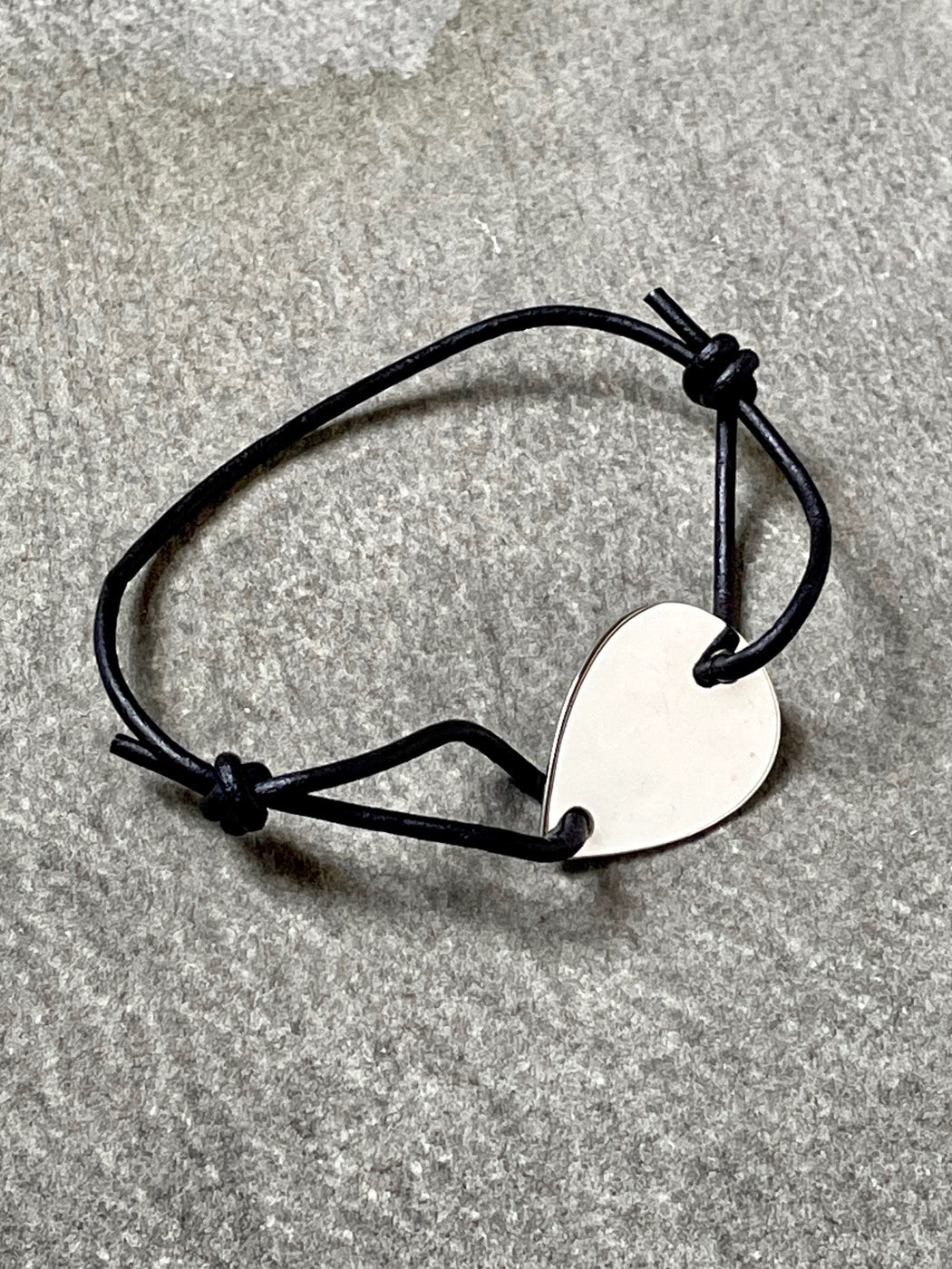 Guitar Pick Bracelet - Black Leather