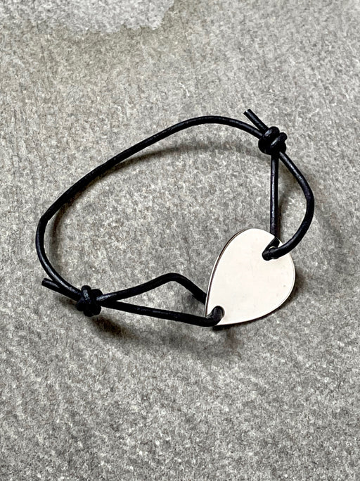 Guitar Pick Bracelet - Black Leather