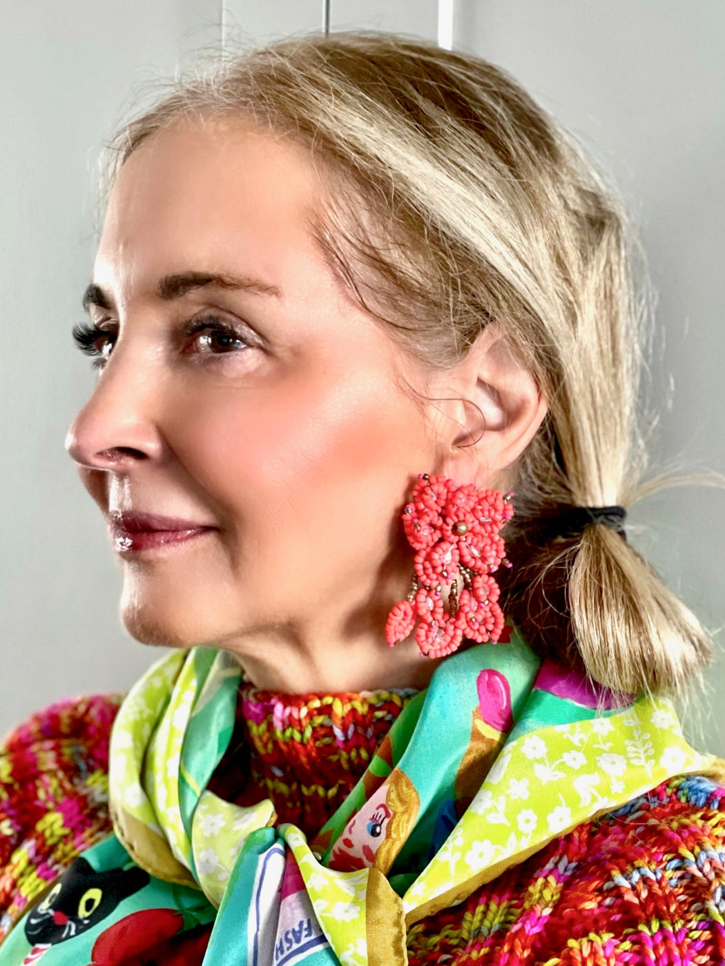 "Cloral Cluster" Beaded Earrings