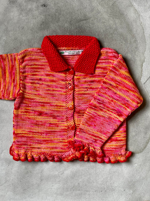 Aunt Debbie's Hand-Knit Ruffled Child's Sweater (2-3 years)