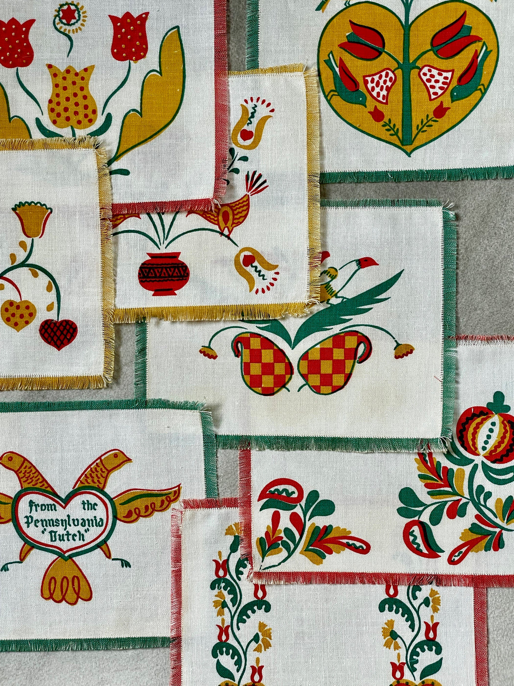 Vintage Cocktail Napkins - Pennsylvania Dutch
