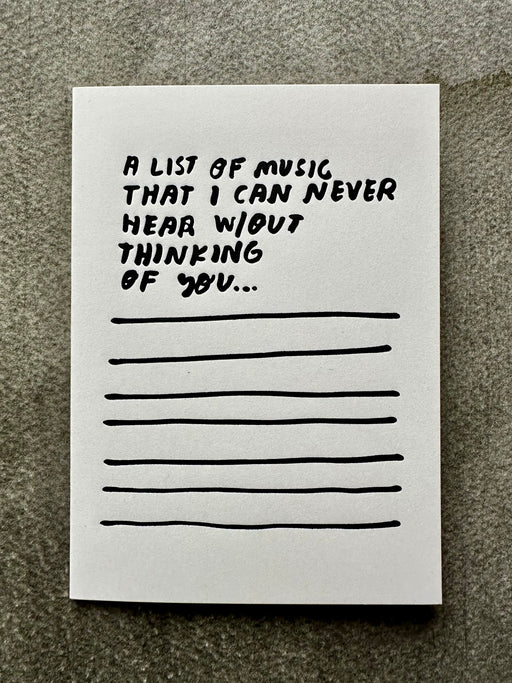 "Songs" Greeting Card
