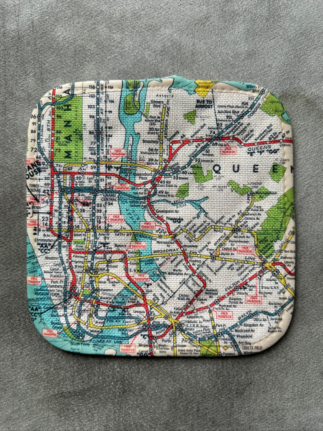 "New York Subway Map" Potholder