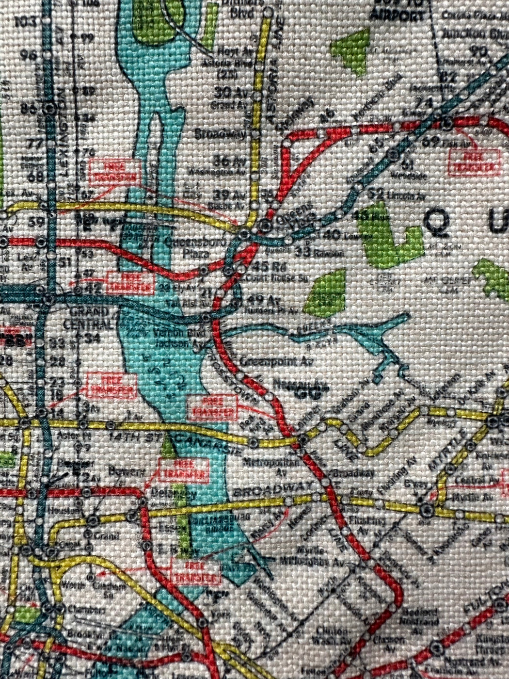 "New York Subway Map" Potholder