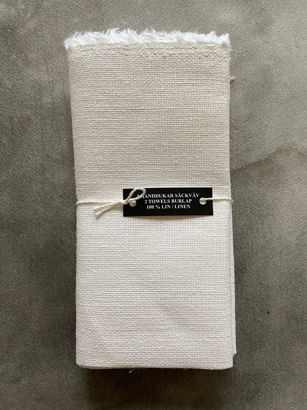 Axlings Ivory Linen Tea Towels - Set of 2