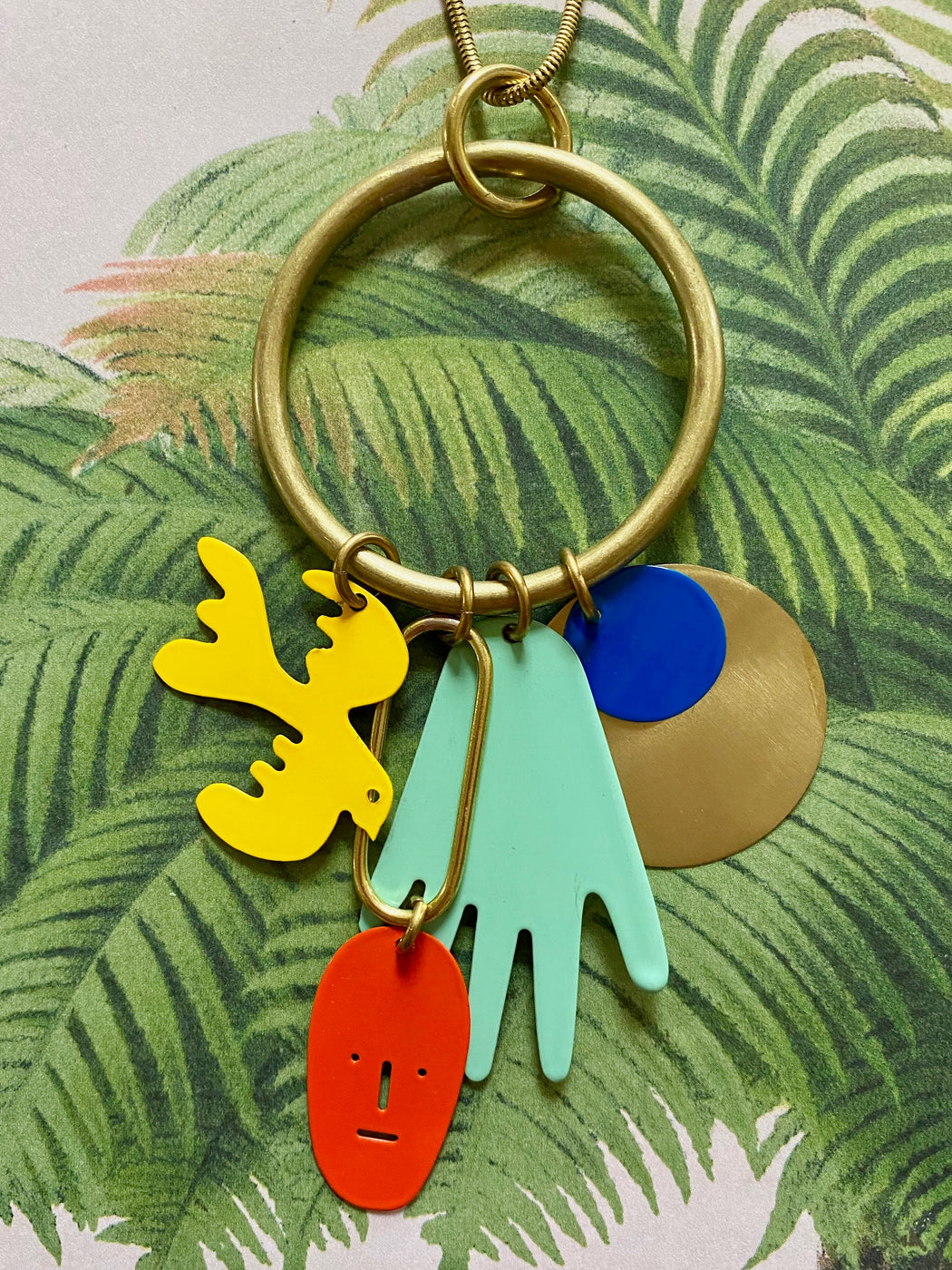 Sibilia "Macumba" Enameled Brass Pendant