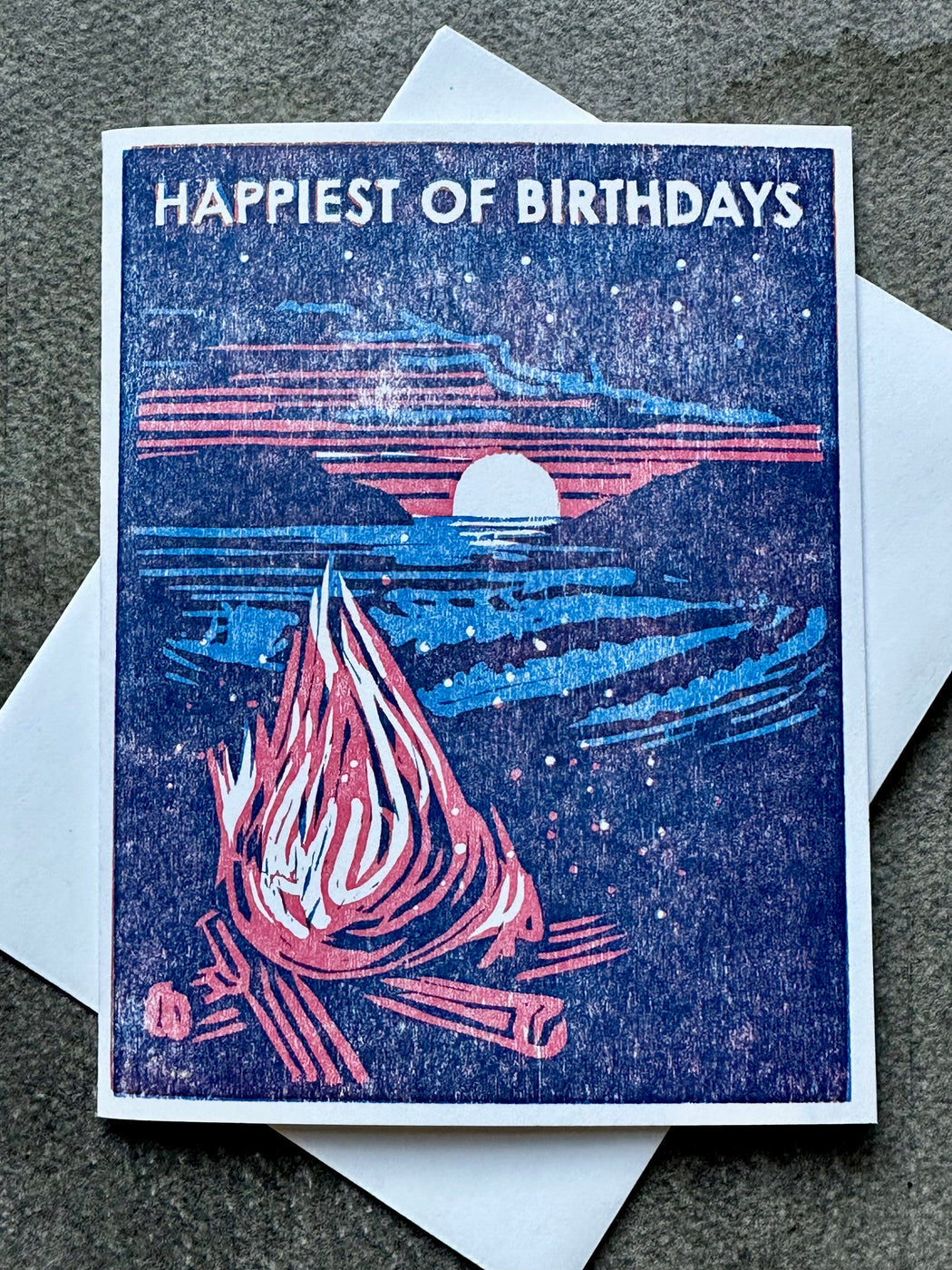 "Beach Bonfire" Birthday Card