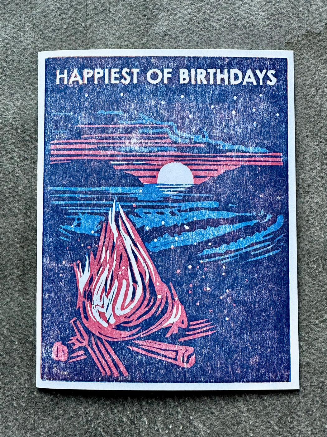 "Beach Bonfire" Birthday Card