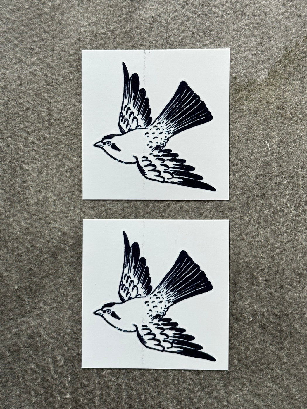"Cartolina Bird" Tattoo by Fiona Richards