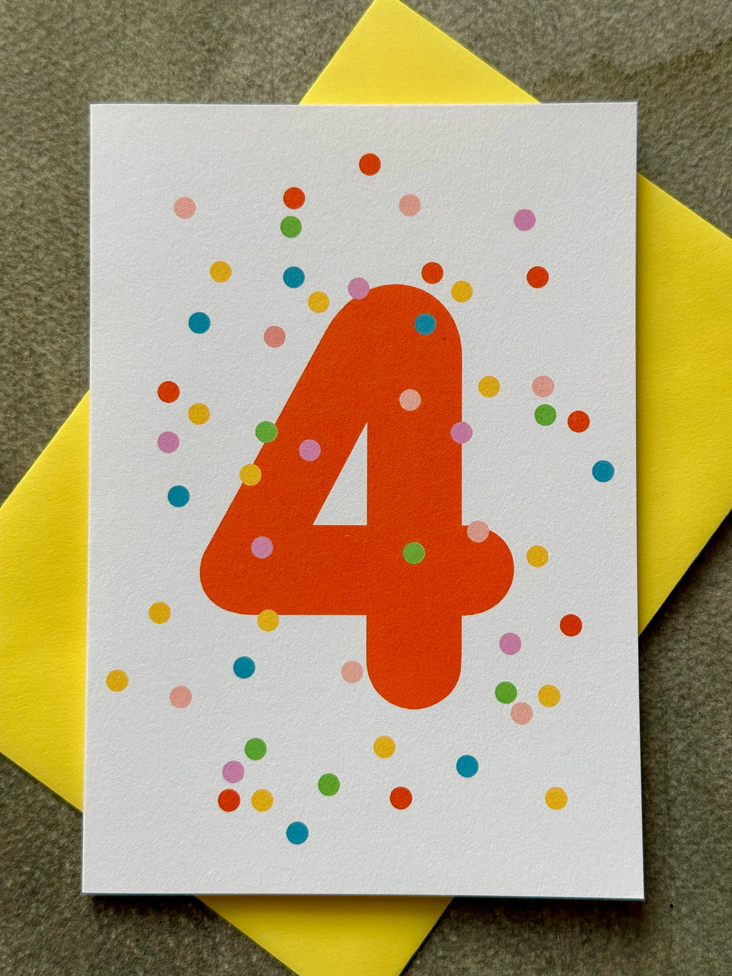 "4" Birthday Card