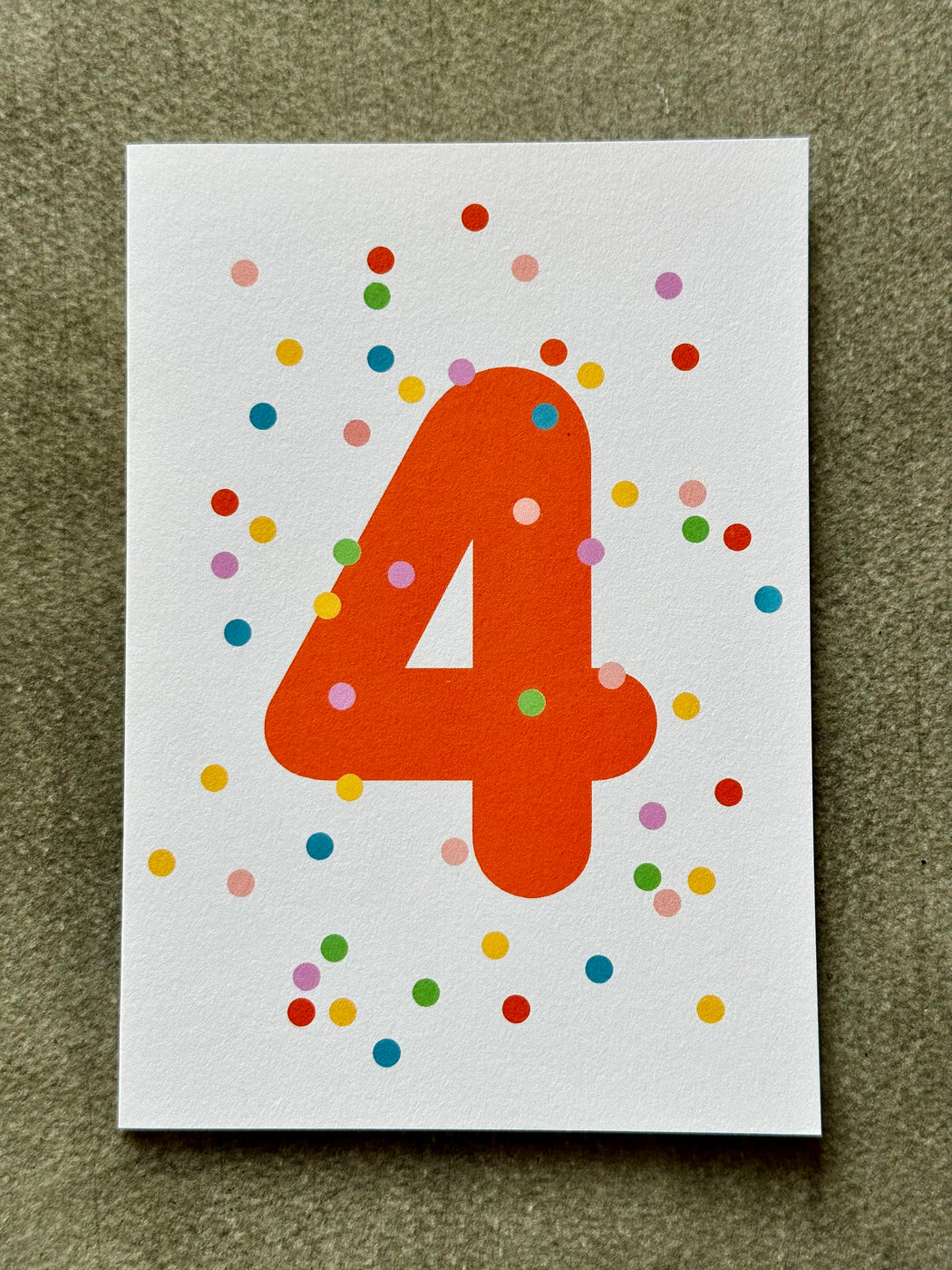 "4" Birthday Card
