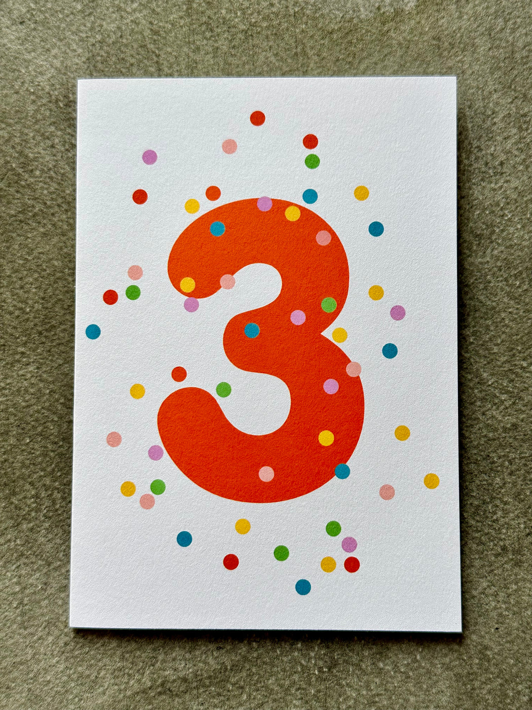 "3" Birthday Card