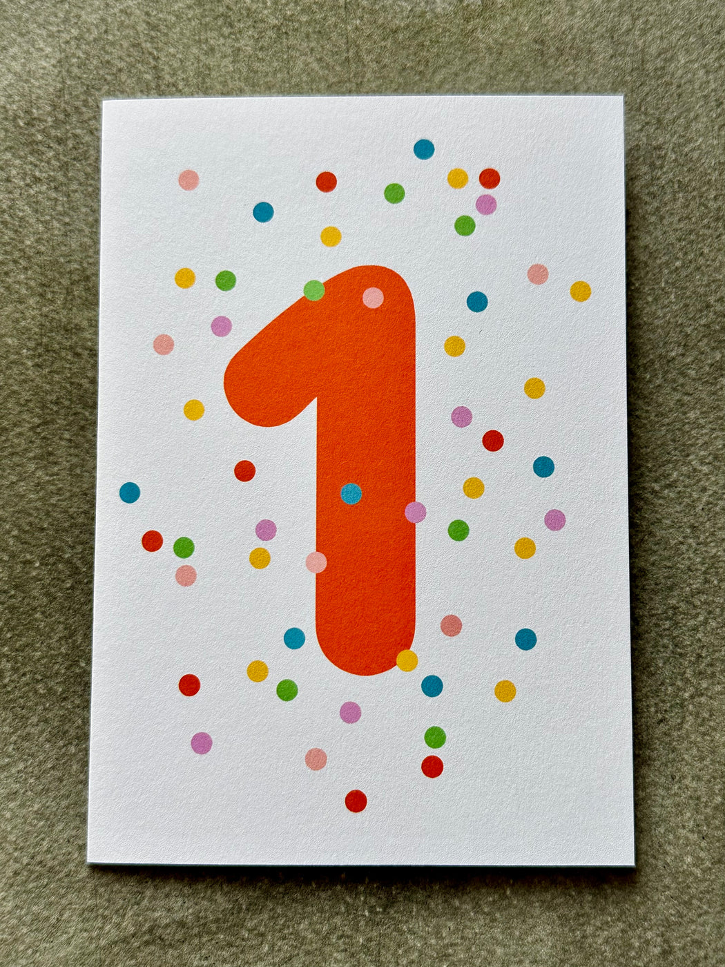 "1" Birthday Card