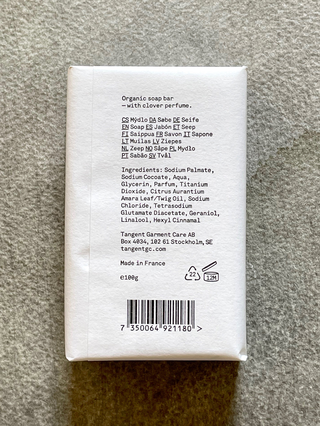 Tangent Organic Bar Soap - Clover
