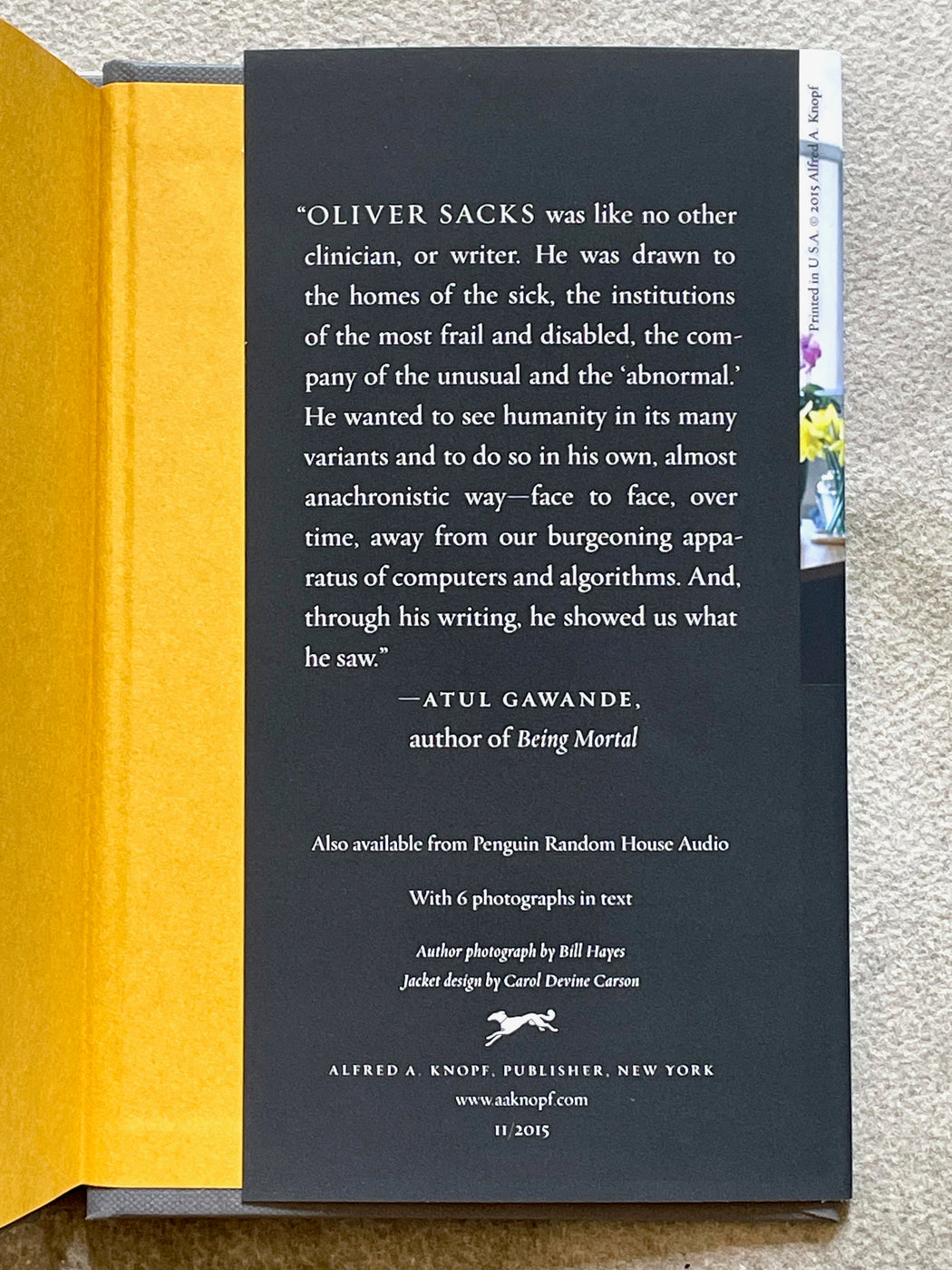 "Gratitude" by Oliver Sacks