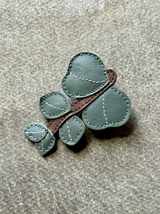 Donsje Leather "Eucalyptus" Hair-clip