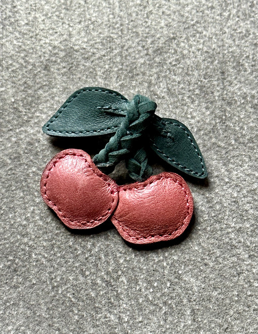 Donsje Leather "Cherries" Hair-clip