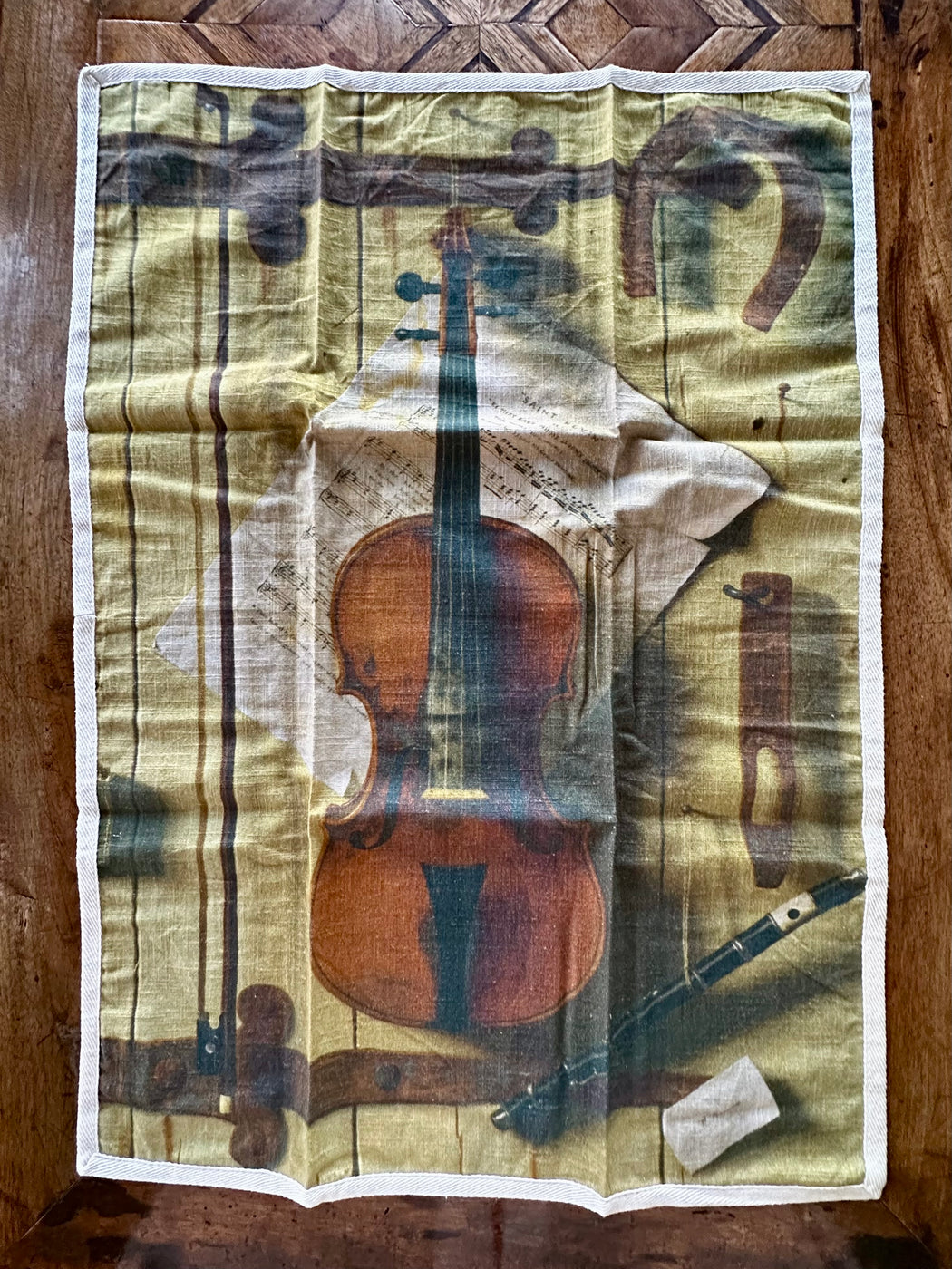 "Violin" Tea Towel by Siren Song