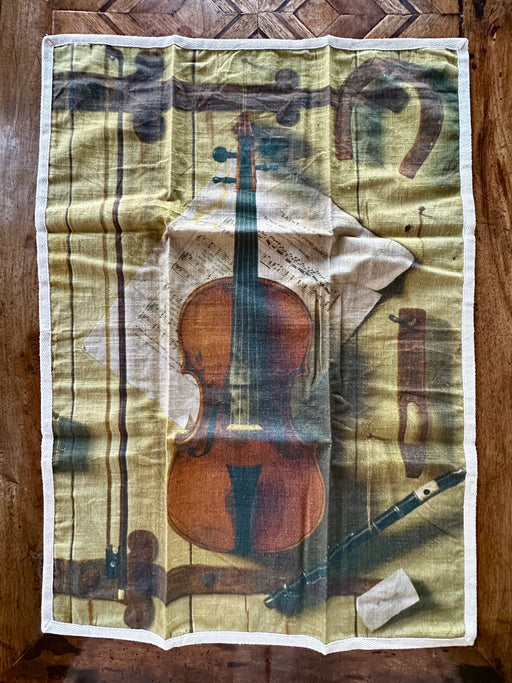 "Violin" Tea Towel by Siren Song