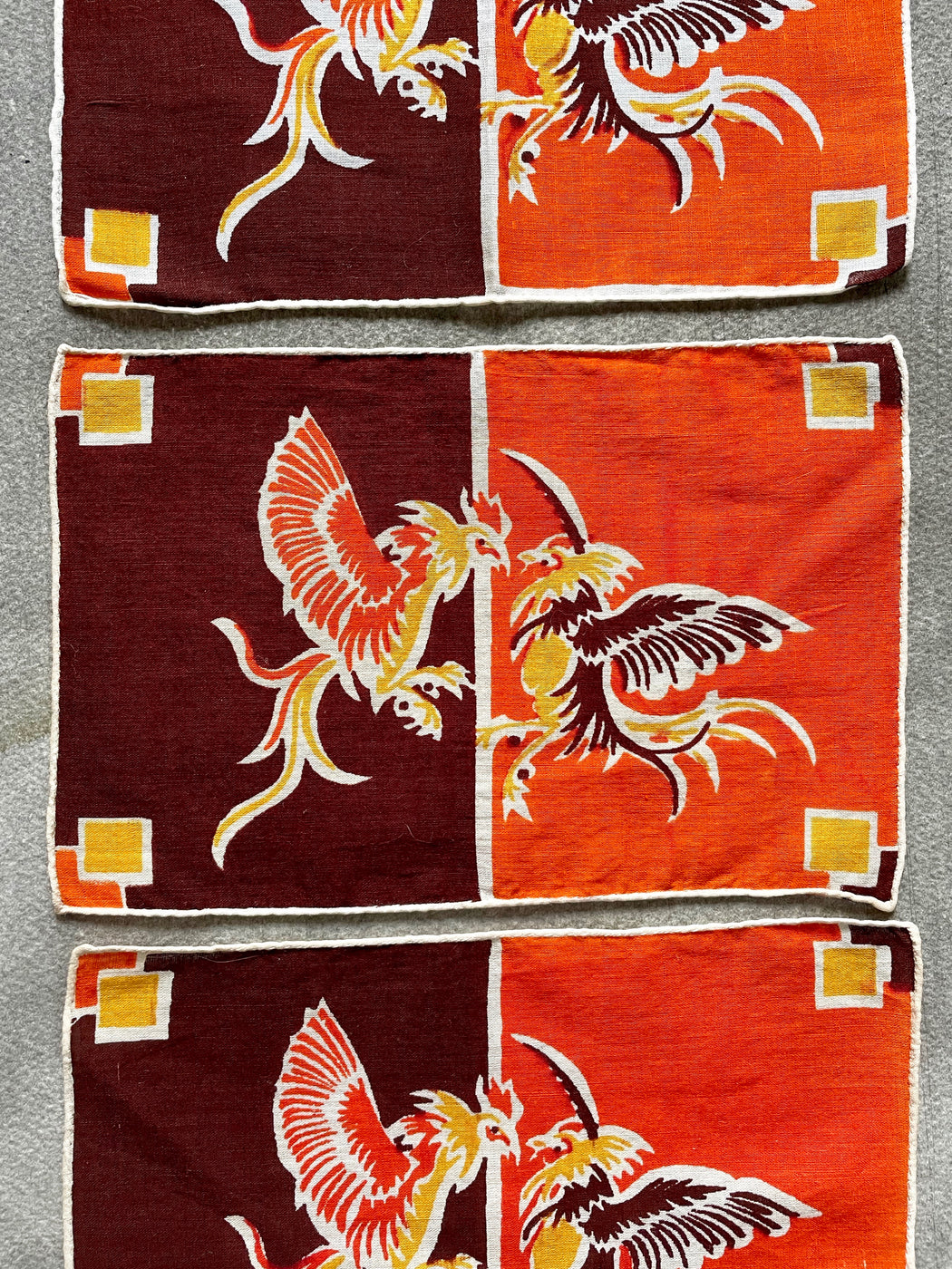 Vintage Cocktail Napkins - Orange Cocks